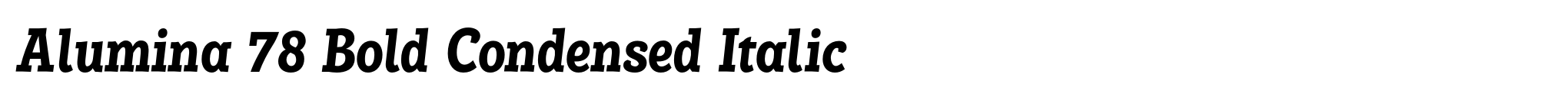 Alumina 78 Bold Condensed Italic image